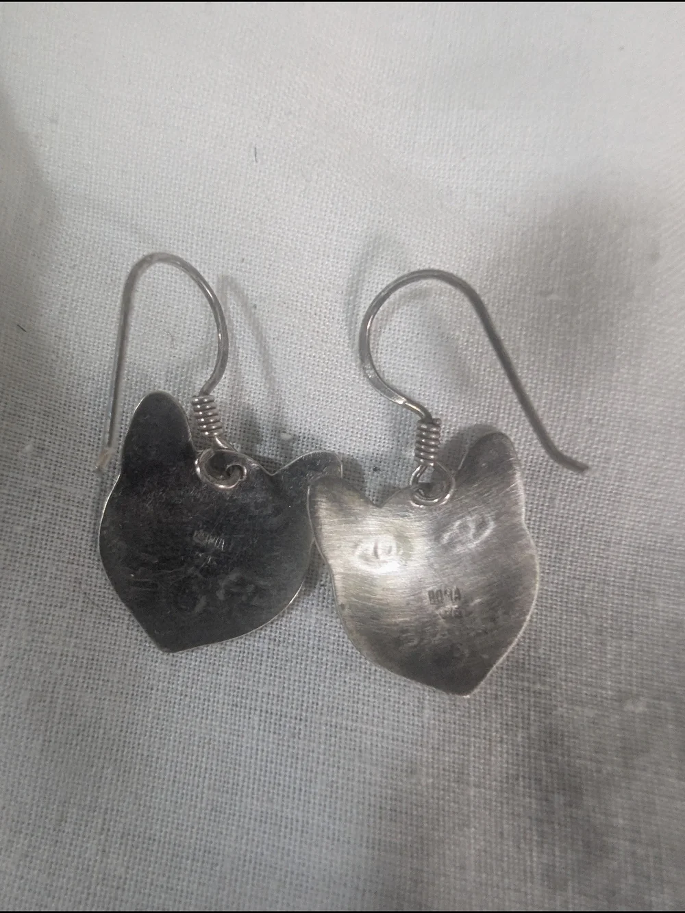 Sterling Silver Cat Face Earrings Pet Kitty Kitten Jewelry